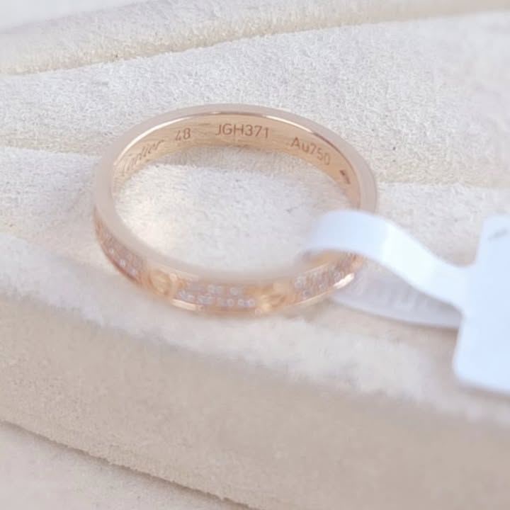 Cartier Love Ring Rose Gold with Diamonds  - Image 2