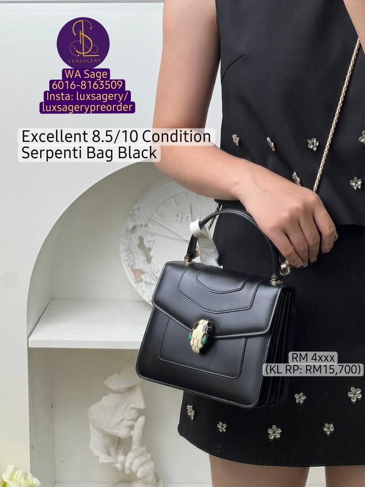 Serpenti Bag Black 