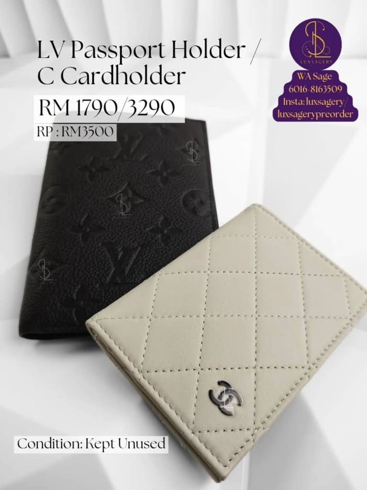 LV Passport Holder/ Chanel Cardholder