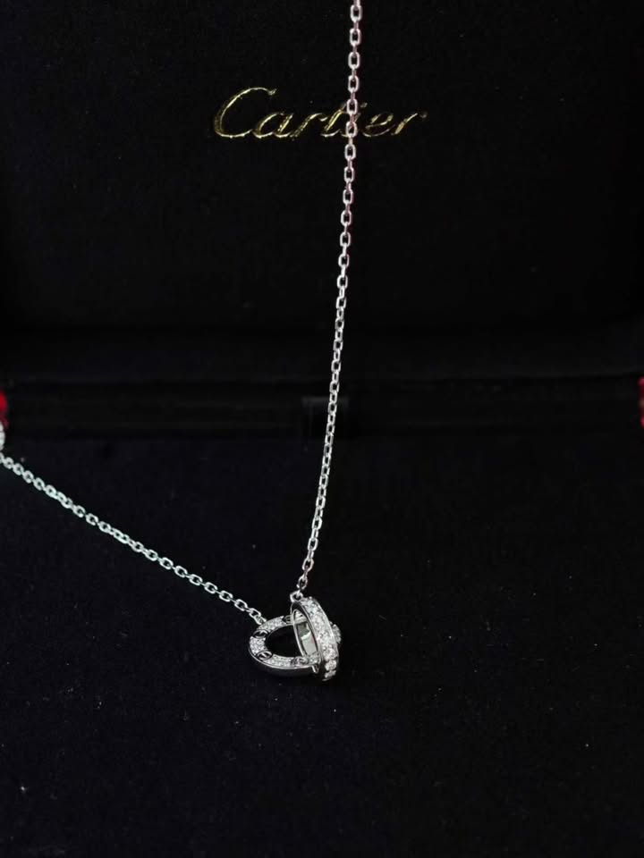 Cartier Love Necklace White Gold with Diamonds    - Image 3