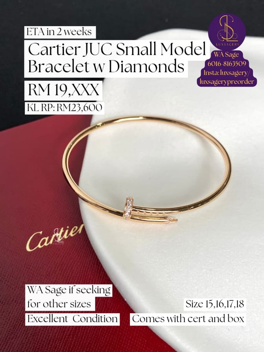 Cartier JUC Small Model Bracelet with Diamonds