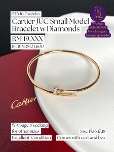 Cartier JUC Small Model Bracelet with Diamonds - Image 2